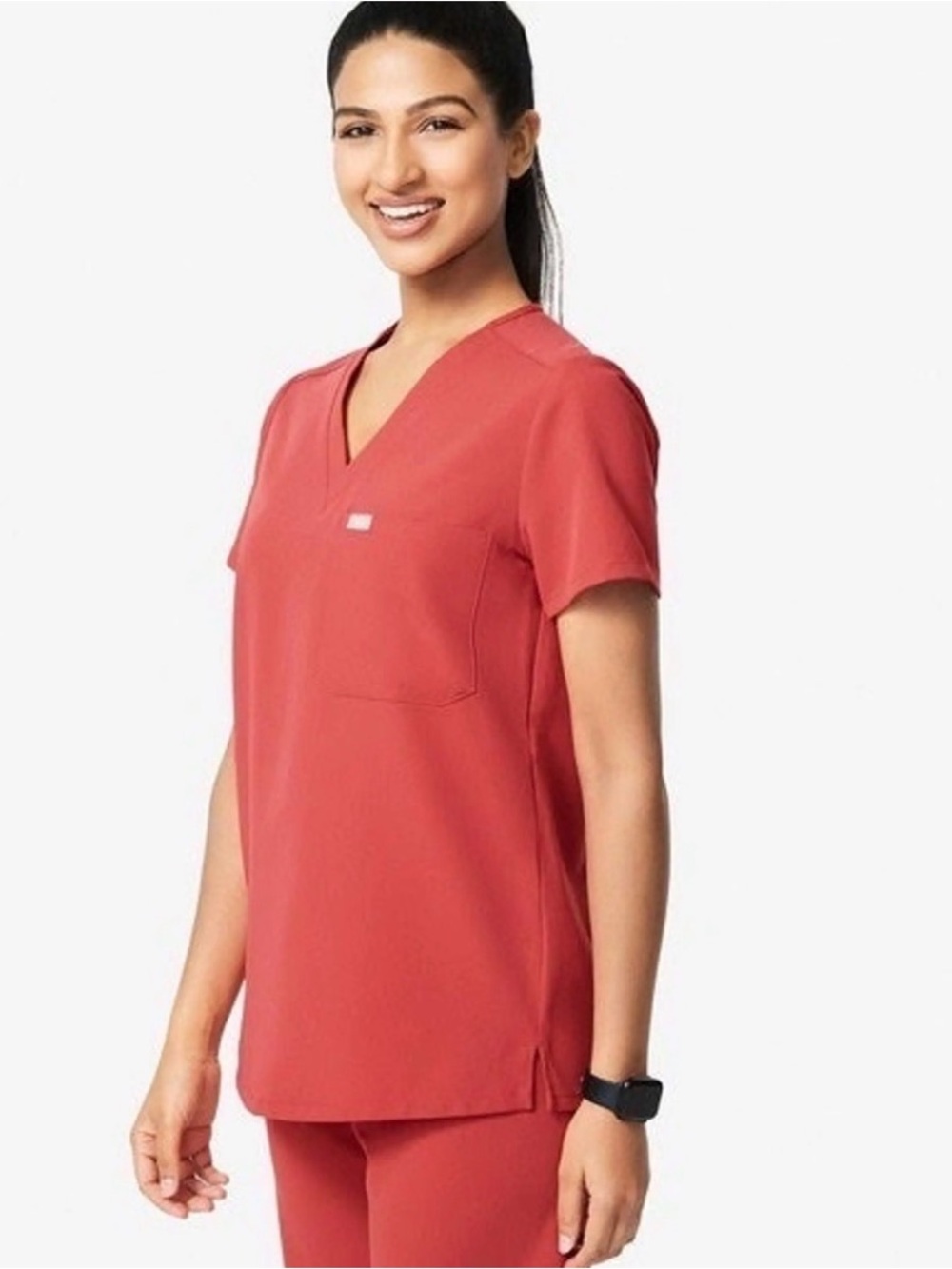 NWT Figs Catarina Scrub Top size M Limited Edition Clay